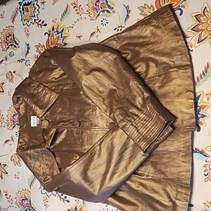 Chico's Sz 2/L Leather Jacket